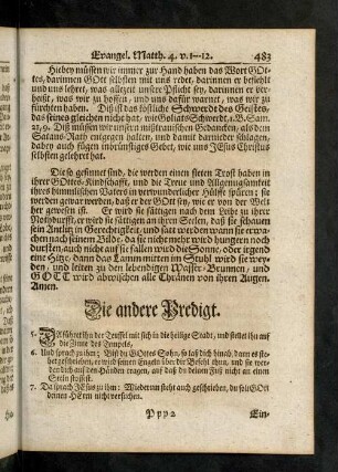 483-485, Evangelium; Eingang