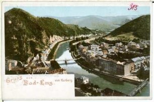 Bad Ems. Gesamtansicht vom Kurberg