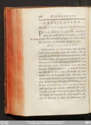 Explication Des figures & de la disposition des Fourneaux.