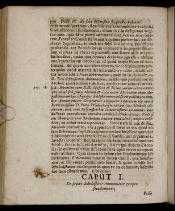 Caput I. De priori Scholasticis communiter recepto fundamento.