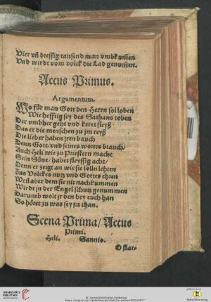 Actus Primus