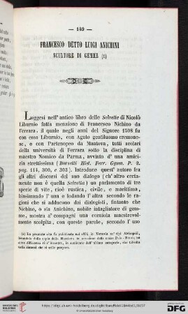 Francesco detto Luigi Anichini, scultore di gemme