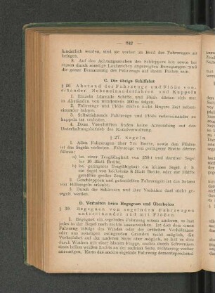 D. Verhalten beim Begegnen und Überholen