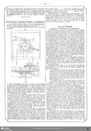 Gebr. Kreuzer's patentirte Wanduhr mit Repetition