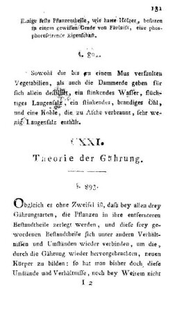 CXXI. Theorie der Gährung.