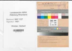 Entnazifizierung Herbert Winkler , geb. 24.01.1908 (Referent)