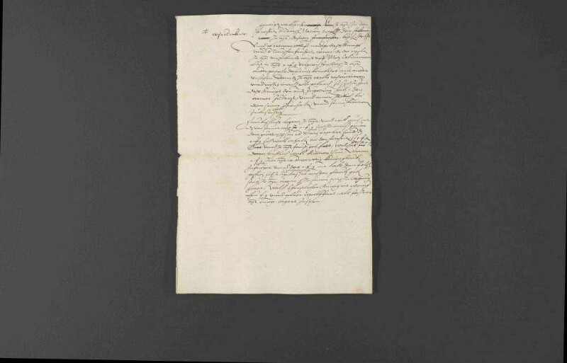 Introduktionsschreiben des französischen Gesandten de Virail bei Herzog Christoph von Württemberg, worin der Wunsch König Heinrichs II. von Frankreich dargelegt wird, den Frieden mit den deutschen Fürsten zu erhalten.