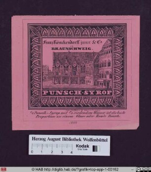 Franz Rönckendorff junr.& Co in Braunschweig. Punsch-Syrop