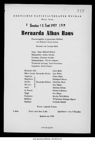 Bernarda Albas Haus