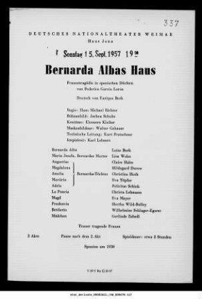 Bernarda Albas Haus