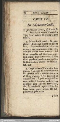 Caput XV. De Palpitatione Cordis