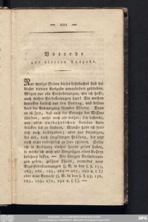 Vorrede zur vierten Ausgabe.