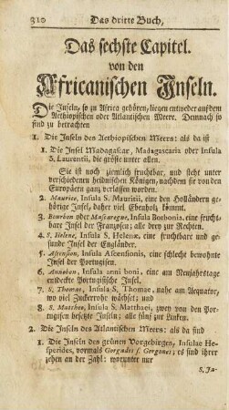 Das sechste Capitel. von den Africanischen Inseln
