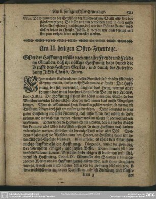 Am II. heiligen Oster-Feyertage