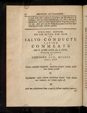 16-46, Spec. 628. De Salvo Conductu, latine ...