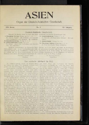 Deutsch-Asiatische Gesellschaft.