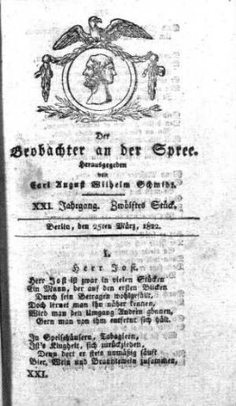 12. Stueck, 25. Maerz 1822