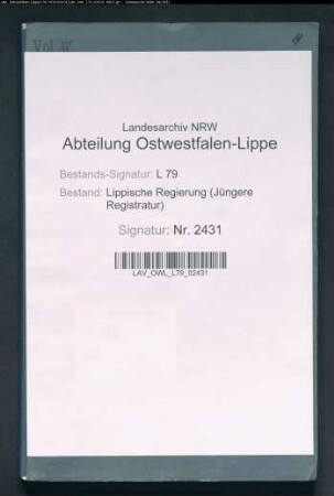 Ziegler-Unterstützungskasse Schlangen, Band 3