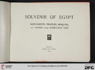 Souvenir of Egypt : monuments, temples, mosques, and scenes from every-day life