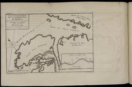 Pl. XXVII. Carte Topographique De La Partie De L'Isles De Bell' Isle.
