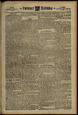 Zweite Ausgabe vom Dienstag, den 03. September 1912.