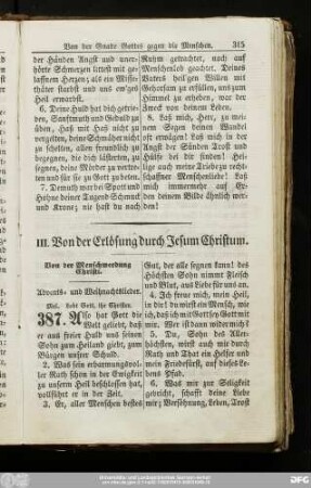 III. Von der Erlösung durch Jesum Christum.