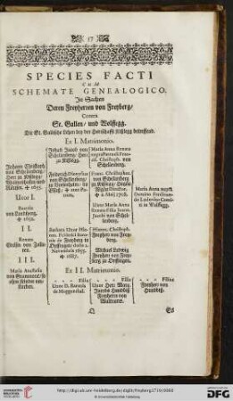 Species Facti cum Schemate Genealogico