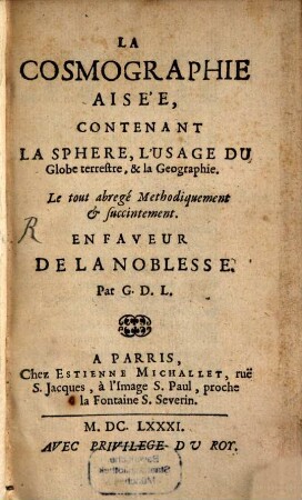La Cosmographie aisée