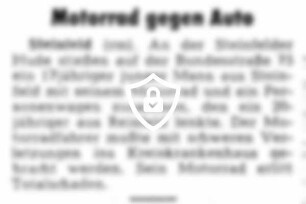 Motorrad gegen Auto