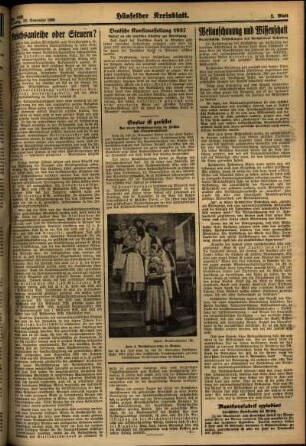 Zweite Ausgabe vom Montag, den 23. November 1936.