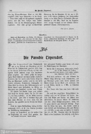 Die Parochie Tirpersdorf