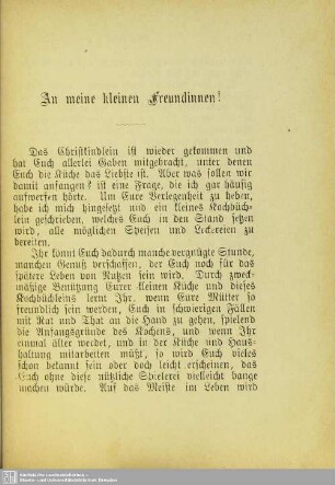 An meine kleinen Freundinnen !