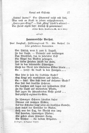 Hannoversche Vorhut.