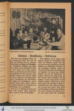 Schicksal - Bewährung - Heldentum.