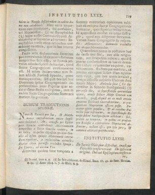 Institutio LXXXI. - Institutio C.