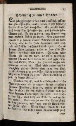 Schöner Tod eines Knaben.