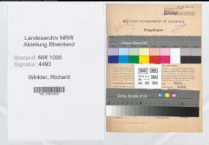 Entnazifizierung Richard Winkler, geb. 29.08.1897 (Steuerberater)