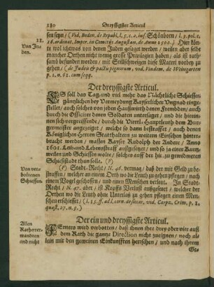 Der dreyssigste Articul.