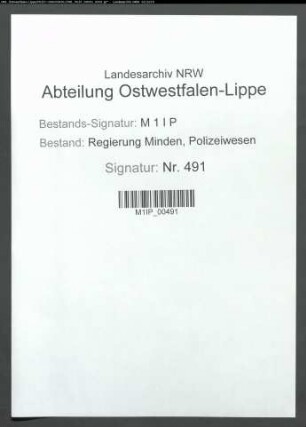 Bestandsmeldung und Beschlagnahme von Chemikalien, Drogen und Verbandstoffen