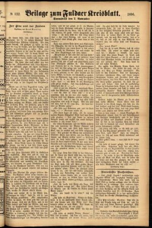 Zweite Ausgabe vom Samstag, den 07. November 1896.