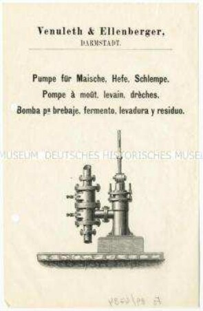 Pumpe für Maische, Hefe und Schlempe