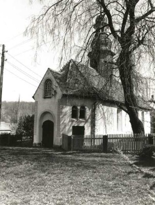 Blankenhain (Kreis Werdau)-Rußdorf. Dorfkirche (1673 und 1766). Ansicht von Südwesten