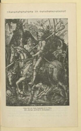 Ritter, Tod und Teufel, Kupferstich von A. Dürer