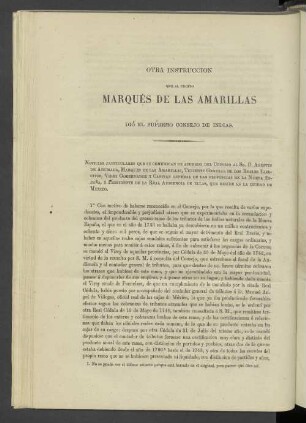 Otra Instruccion Que Al Propio Marqués De Las Amarillas Dio El Supremo Consejo De Indias