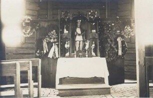 Kirche in Sprey, Innenraum : Bauwesen - Kirchen. Ort: Sprjowje / Sprey. Altar der Kirche.