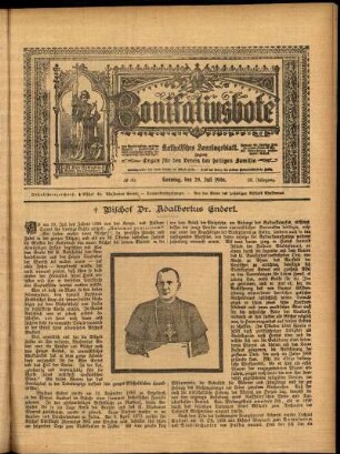 Erste Ausgabe vom Sonntag, den 29. Juli 1906.