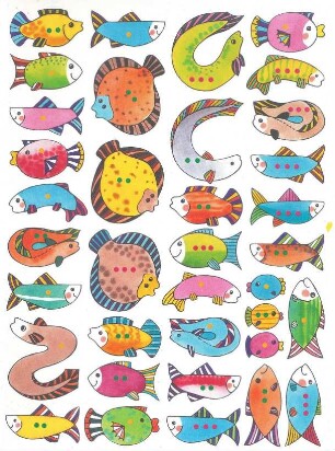 Bastelbogen "Wir angeln Fische"
