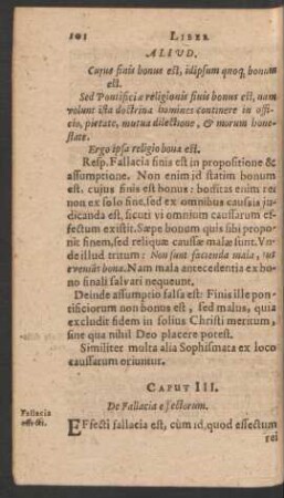 Caput III. De Fallacia effectorum.