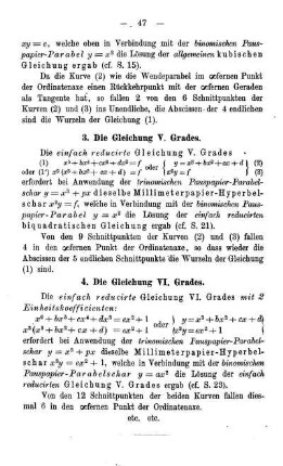 3. Die Gleichung V. Grades.