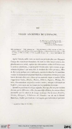 III. Villes anciennes de l'Espagne